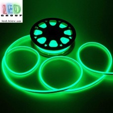 Світлодіодний гнучкий неон 220V, LED NEON - 15x8мм, колір світіння - зелений